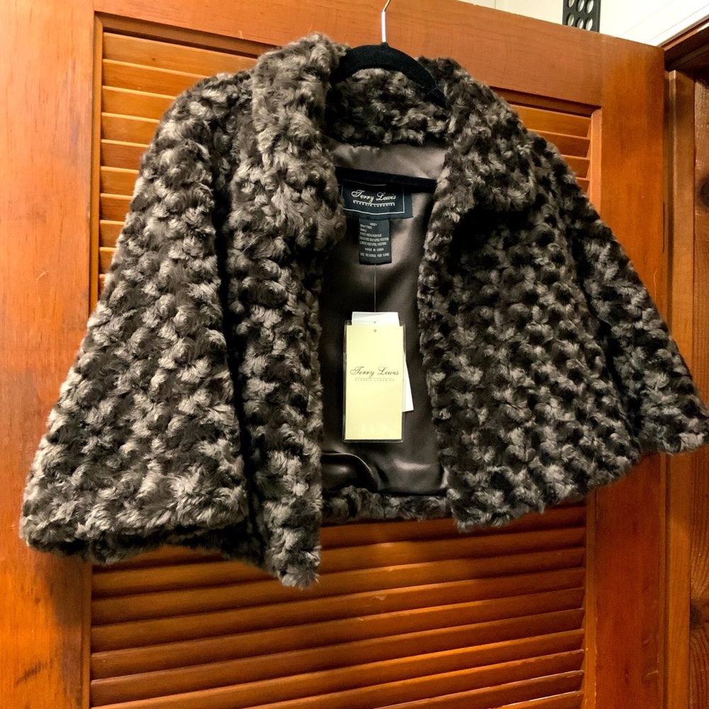 Nice Short Fake Fur Cape/Jacket by Terry Lewis.